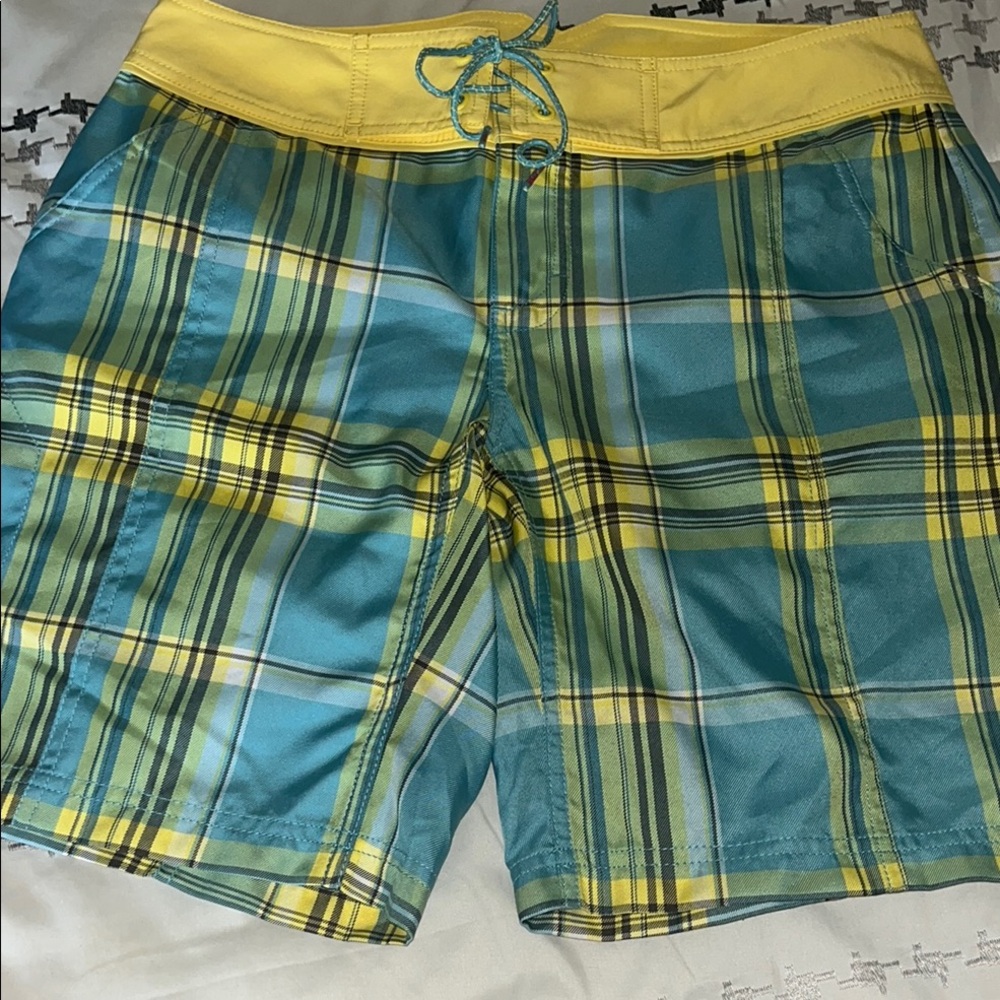 The North Face Yellow and Blue Swim Coverup
